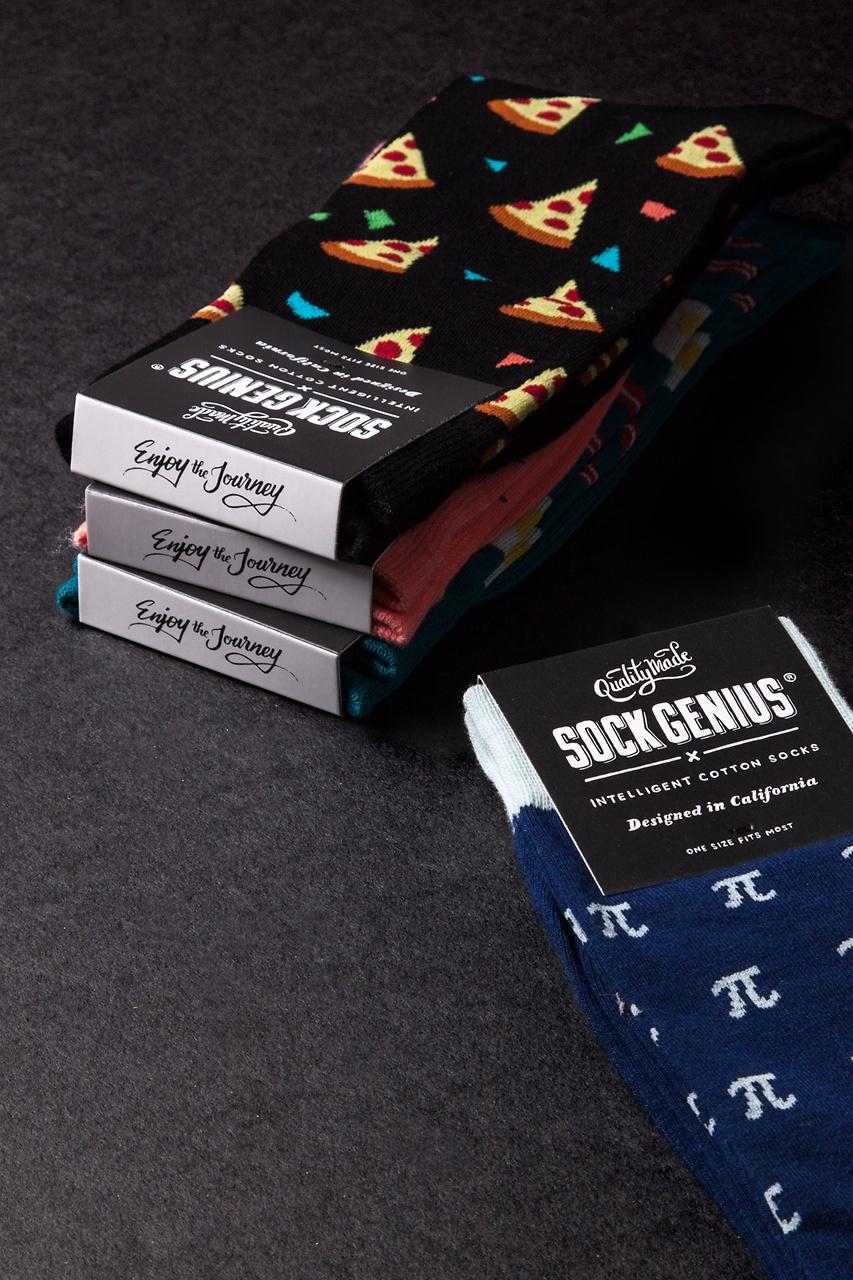 Alynn Pizza Party Black Sock