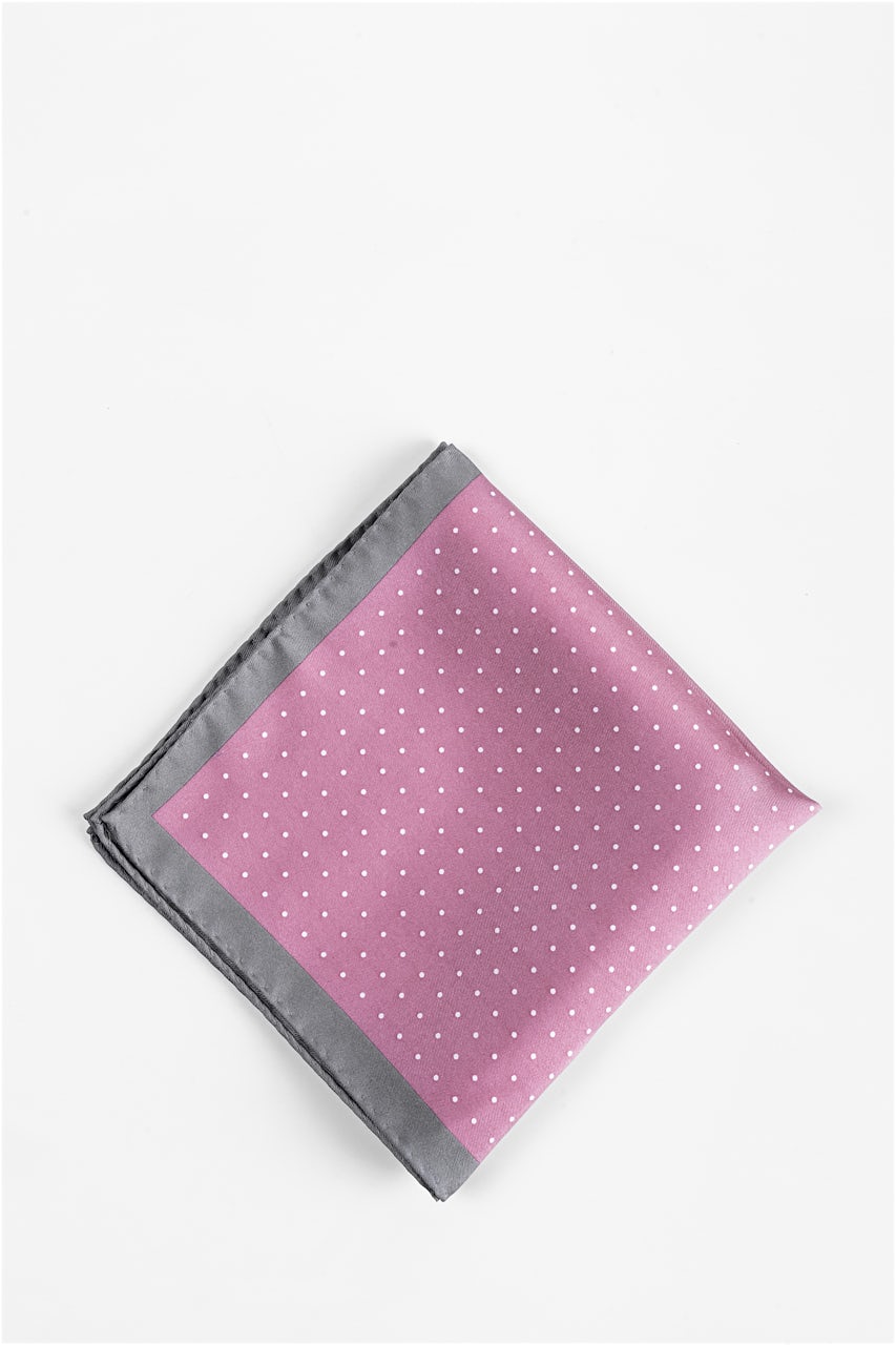 Alynn Polkadot Pocket Square Pink Pocket Square