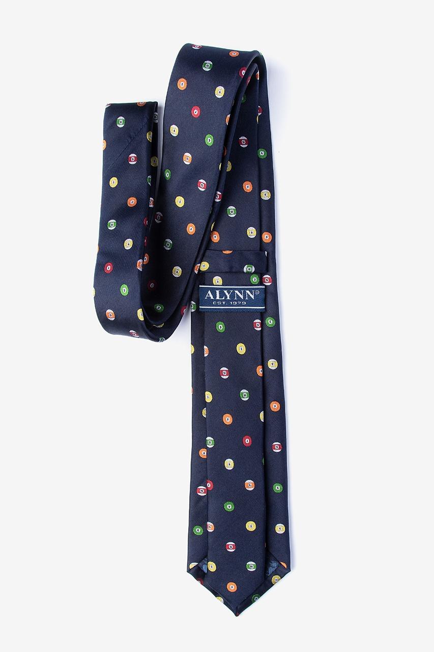 Alynn Pool Party Navy Blue 100% Silk Extra Long Tie