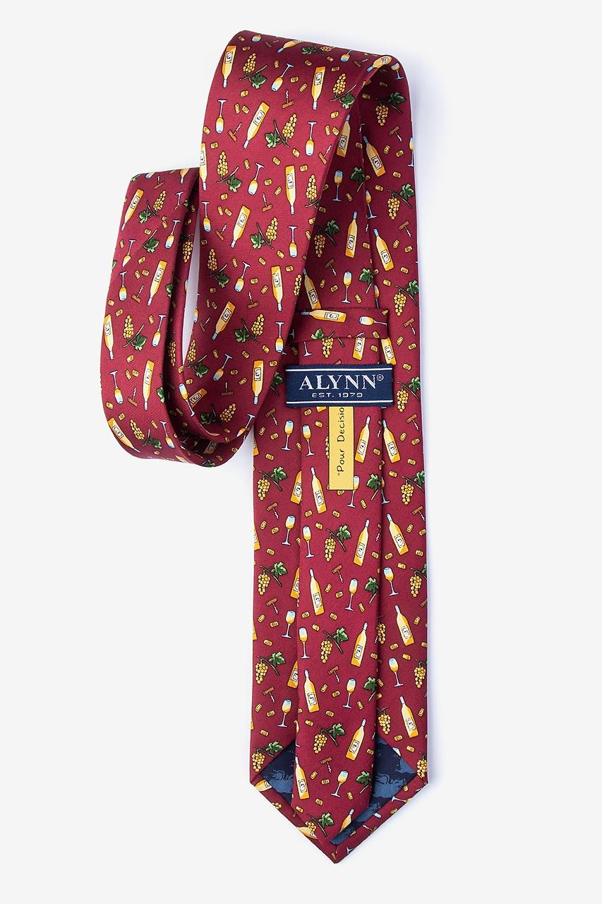 Alynn Pour Decisions Maroon 100% Silk Tie