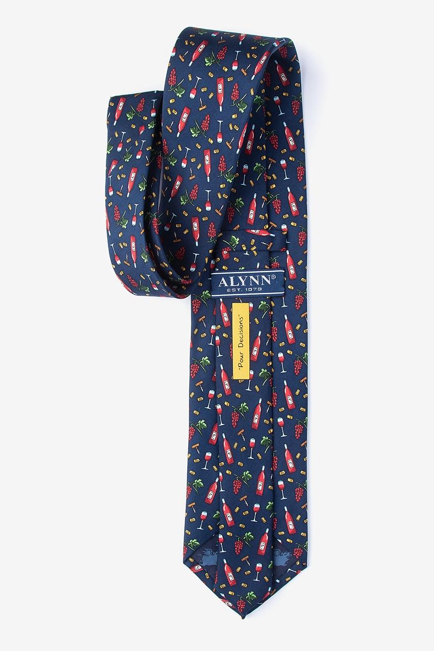 Alynn Pour Decisions Navy Blue 100% Silk Tie