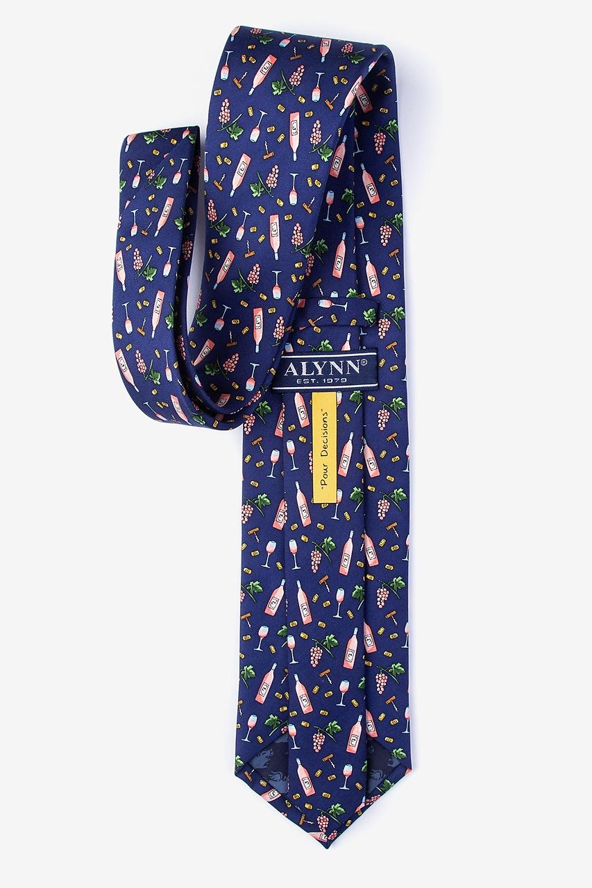 Alynn Pour Decisions Navy Blue 100% Silk Tie