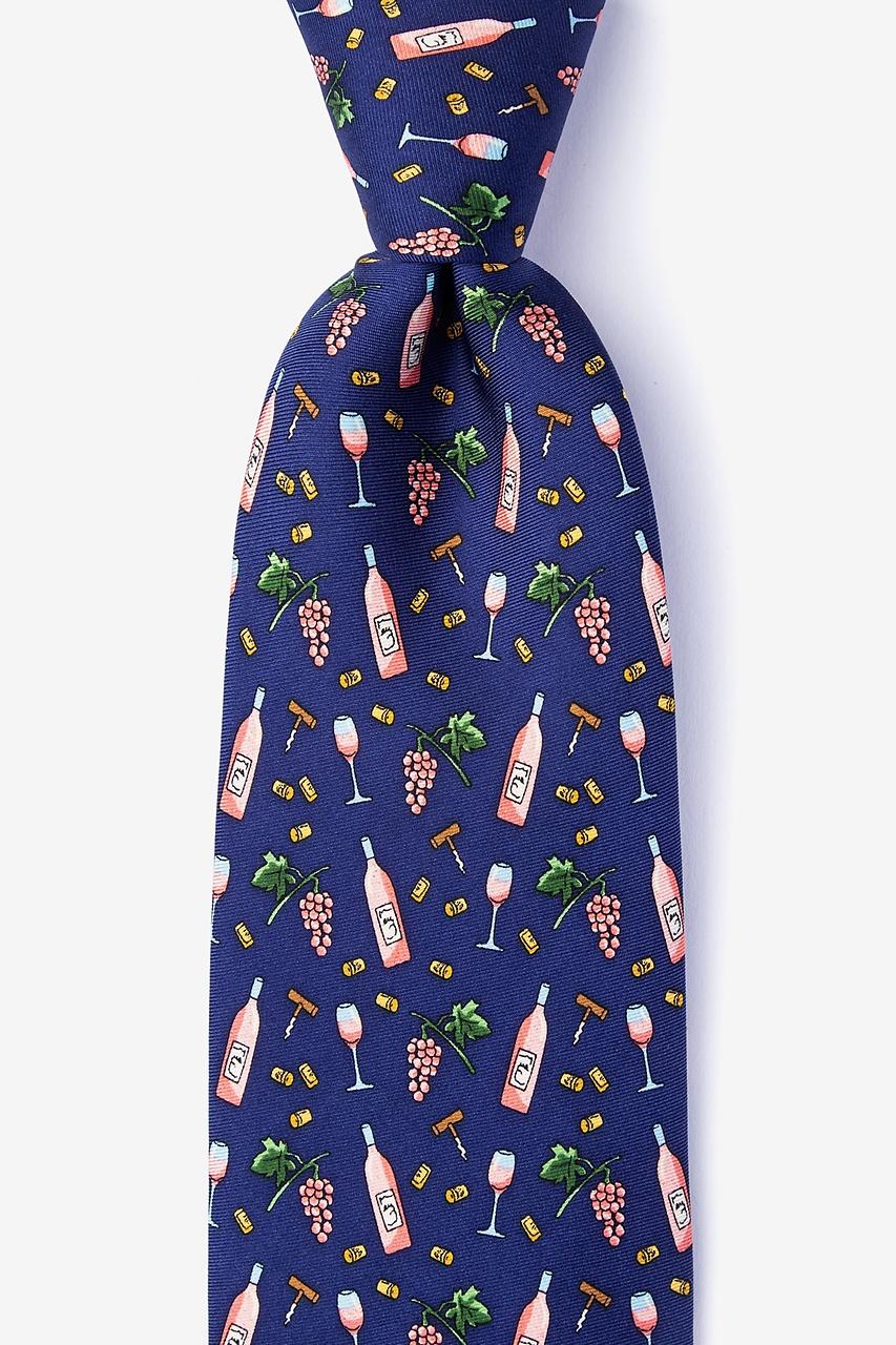 alynn Pour Decisions Navy Blue 100% silk Tie