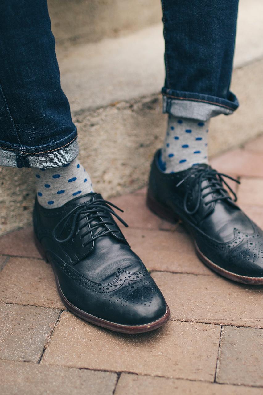 Alynn Power Dots Blue Sock