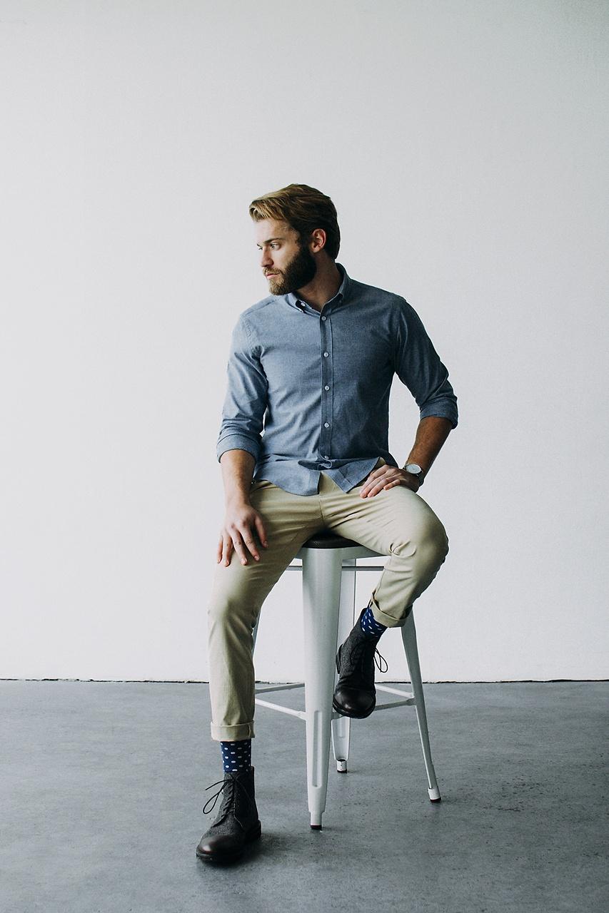 Alynn Power Dots Navy Blue Sock