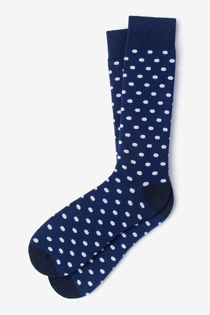alynn Power Dots Navy Blue Sock