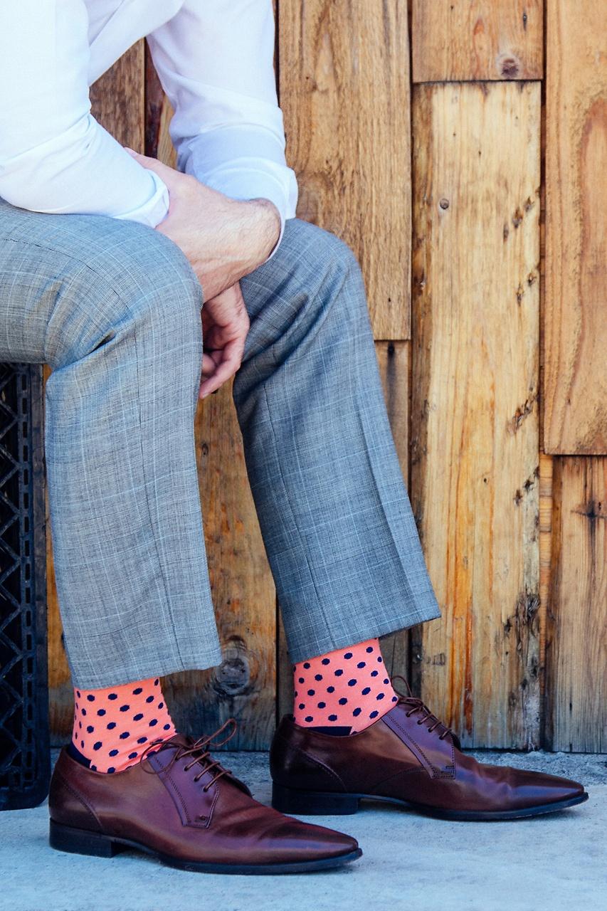 Alynn Power Dots Salmon Sock