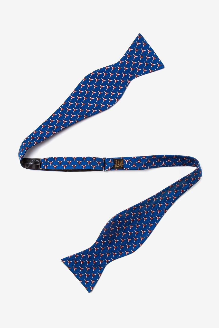 Alynn Propellers Navy Blue Self-Tie Bow Tie
