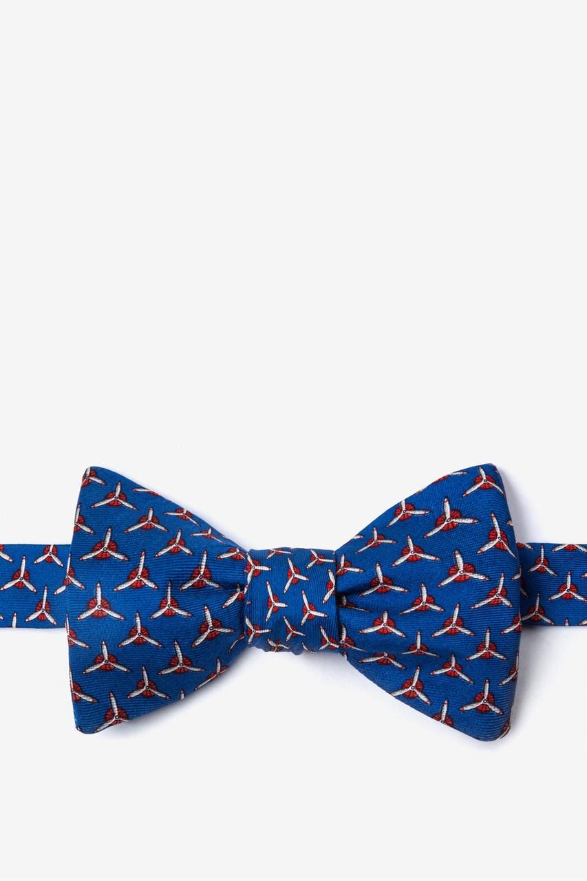 alynn Propellers Navy Blue Self-Tie Bow Tie