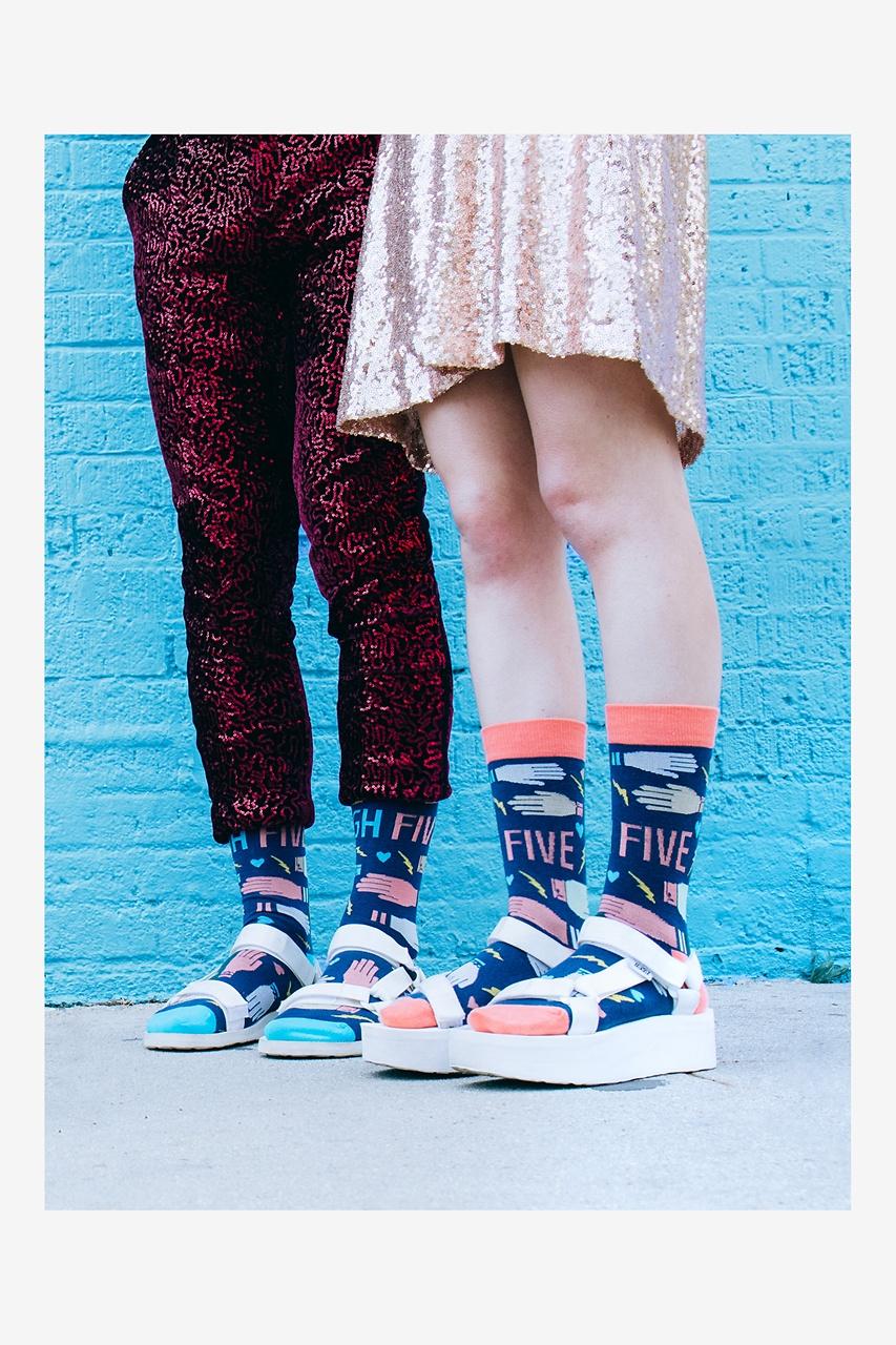 Alynn Alynn® X Lisa Congdon High Five Coral Women's Sock