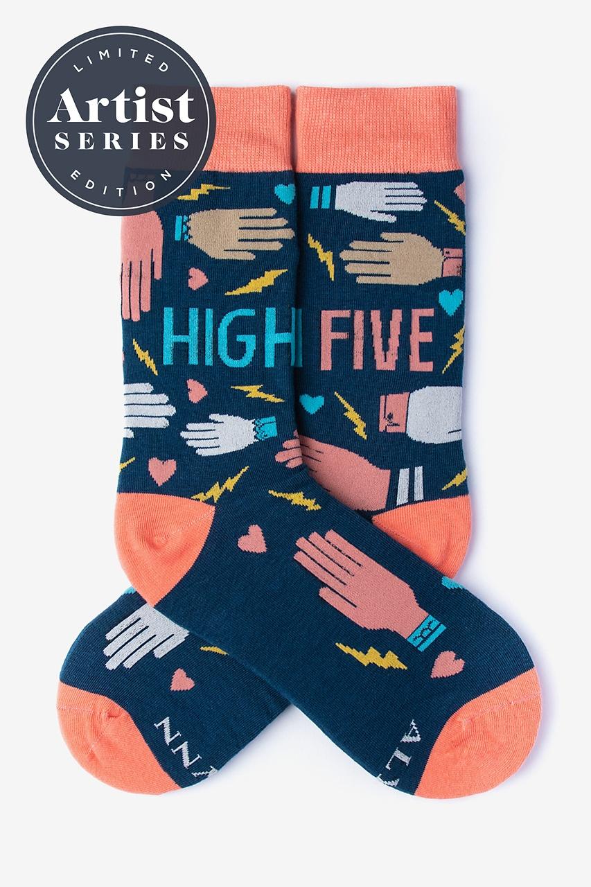 alynn Alynn® X Lisa Congdon High Five coral Women's Sock