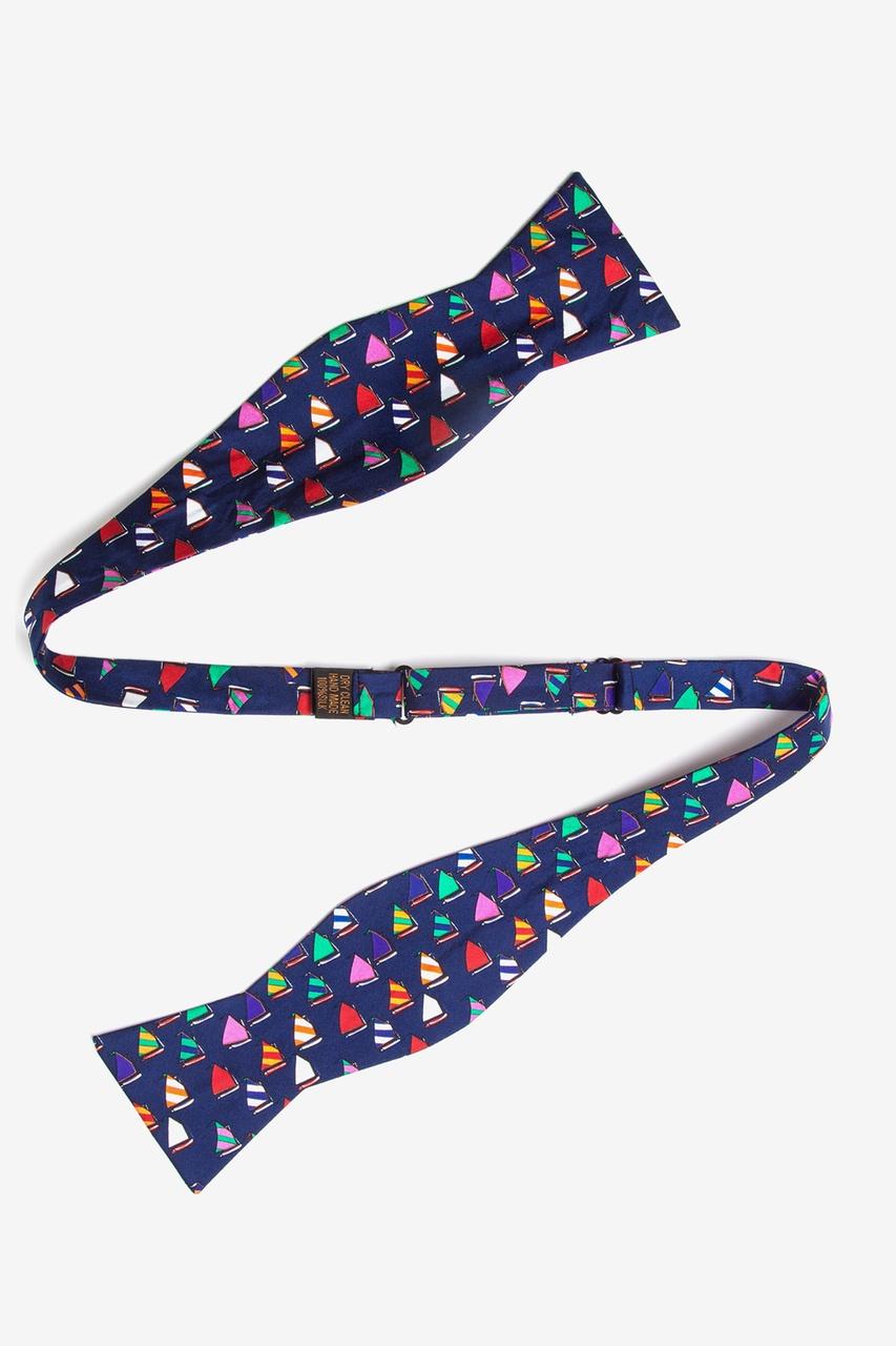 Alynn Rainbow Fleet Navy Blue Self-Tie Bow Tie