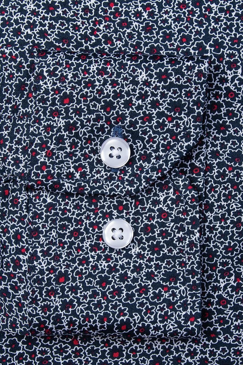 Alynn Reid Floral Navy Blue Casual Shirt