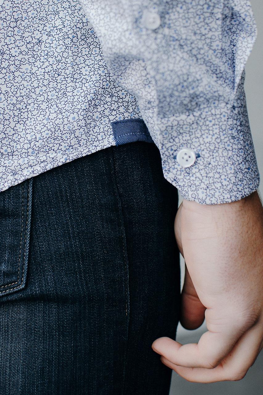 Alynn Reid Floral White Casual Shirt