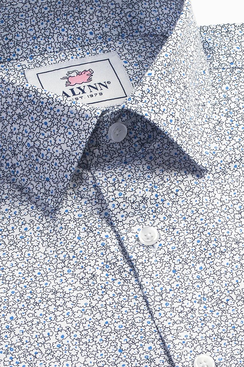 alynn Reid Floral White Casual Shirt