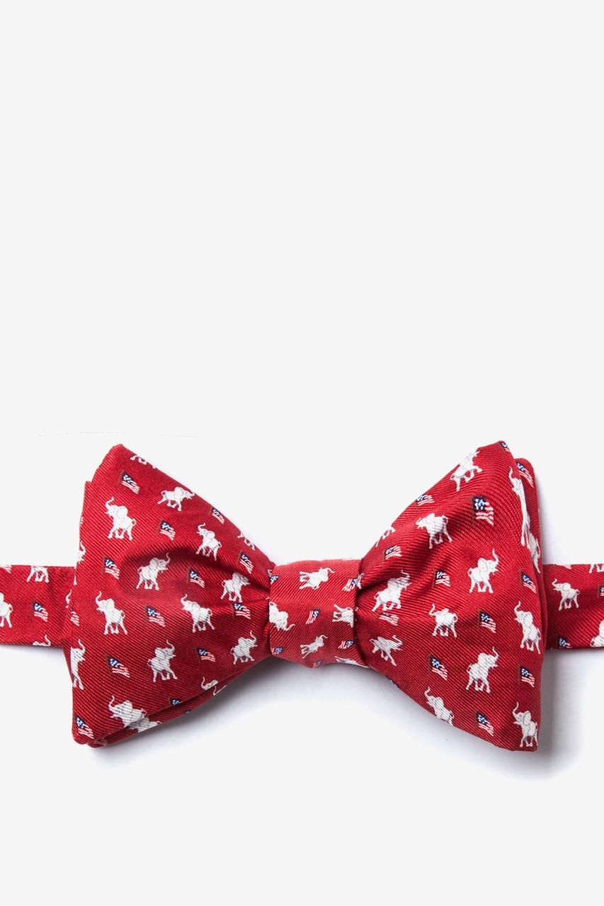 alynn Republican Elephants red Self-Tie Bow Tie
