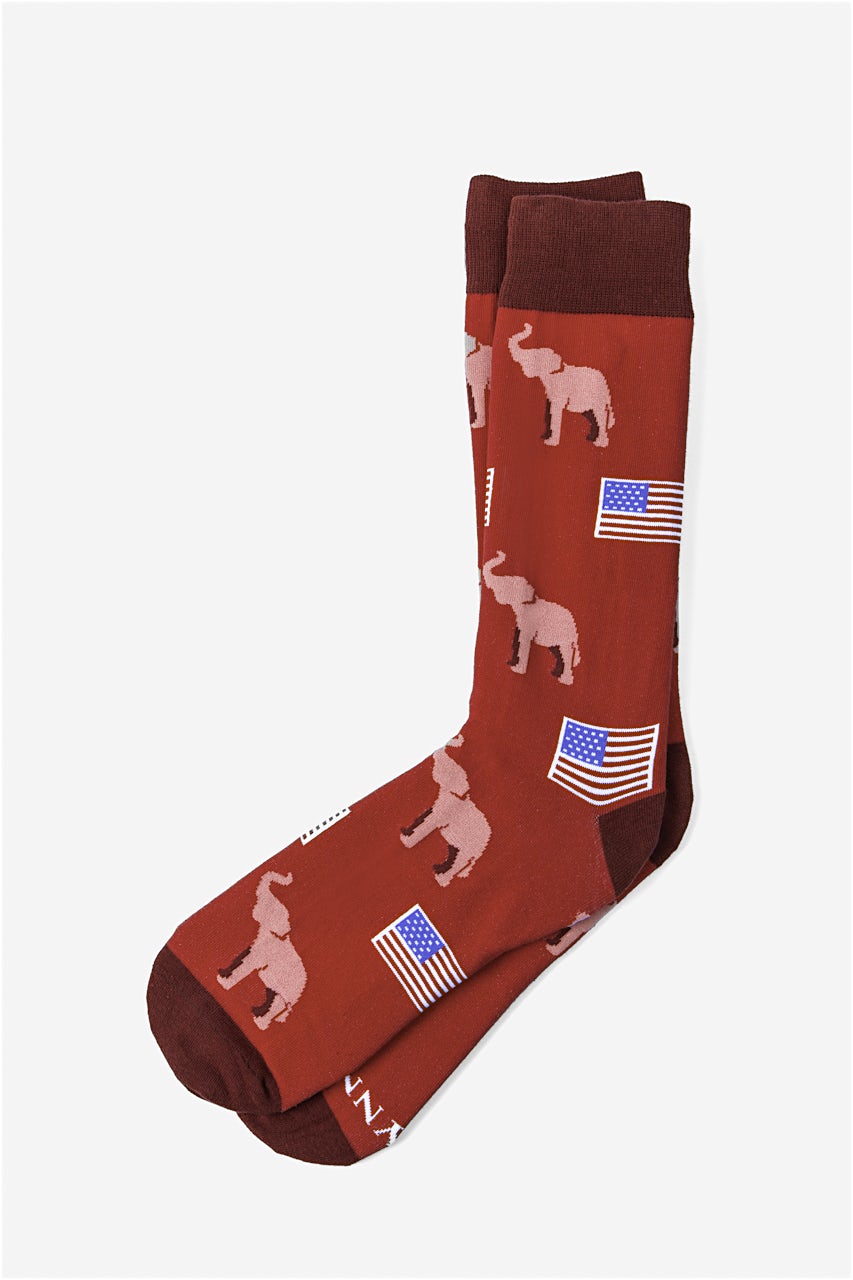 alynn Republican Elephants red Sock