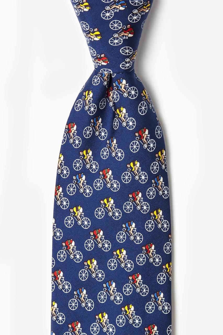 alynn Road Race Navy Blue 100% silk Tie
