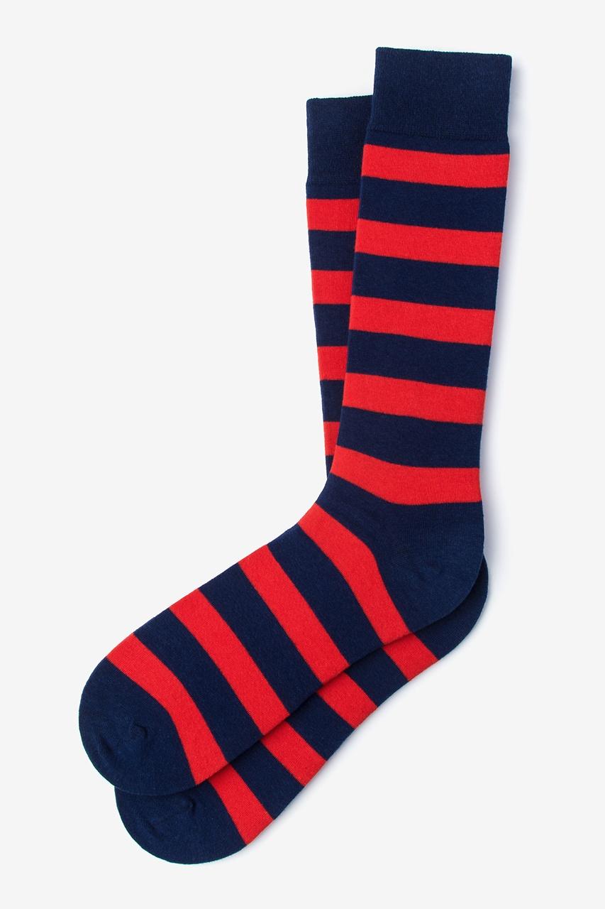 alynn Rugby Stripe Navy Blue Sock