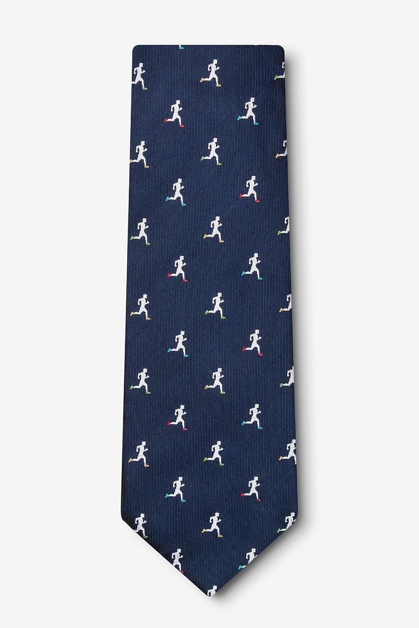 Alynn Runner's High Navy Blue 100% Silk Tie