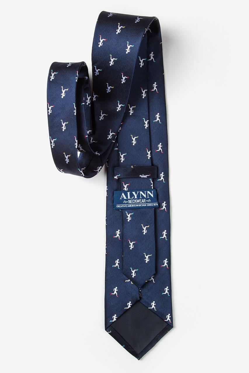 Alynn Runner's High Navy Blue 100% Silk Tie