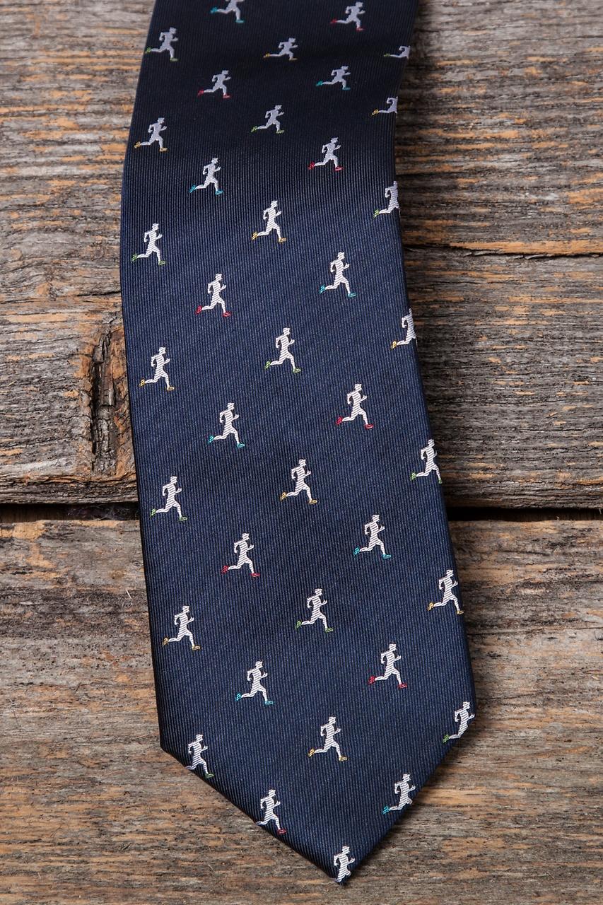 Alynn Runner's High Navy Blue 100% Silk Tie