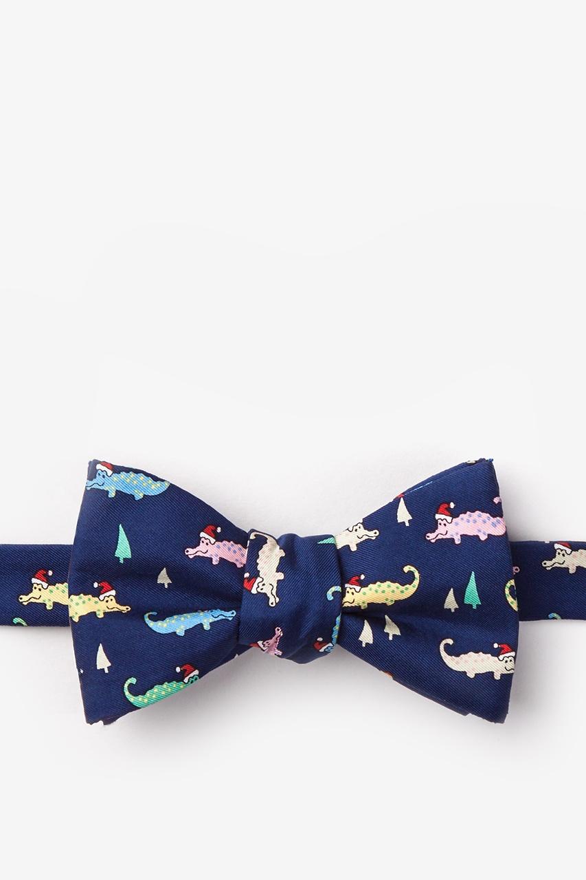 alynn Santa Gators Navy Blue Self-Tie Bow Tie