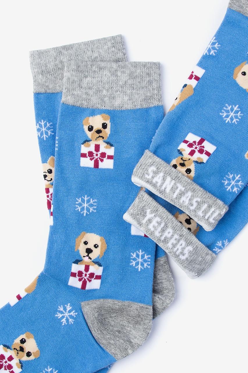 Alynn Santa's Lil' Yelpers Blue Women's Sock