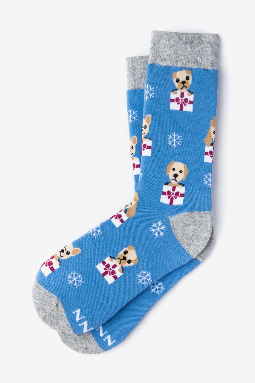 alynn Santa's Lil' Yelpers blue Women's Sock