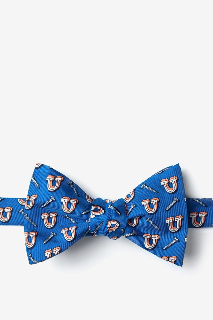 alynn Screw U Navy Blue Self-Tie Bow Tie