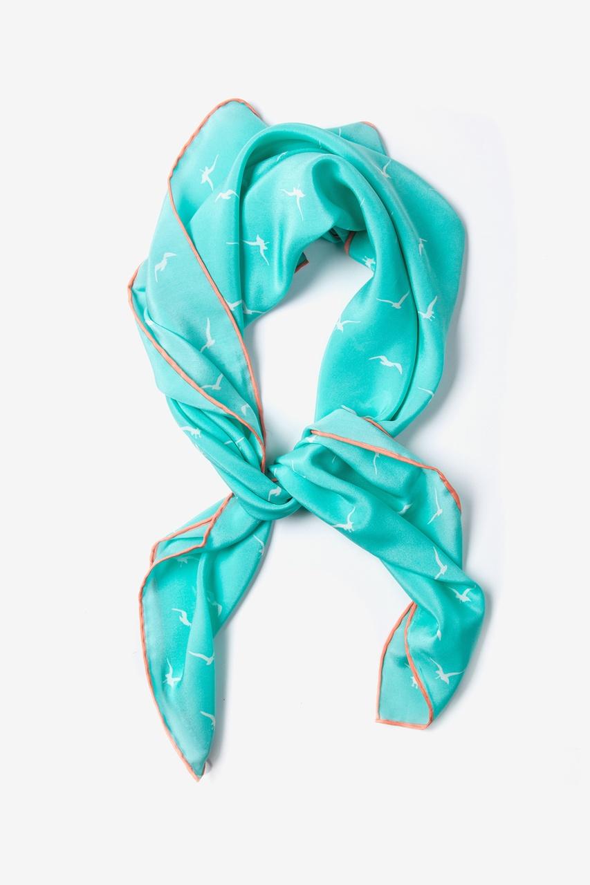 alynn Seagull Silhouettes aqua Square Scarf