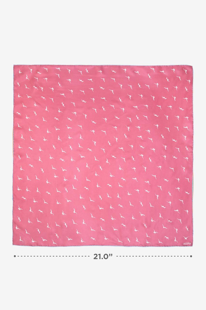 Alynn Seagull Silhouettes Pink Neckerchief
