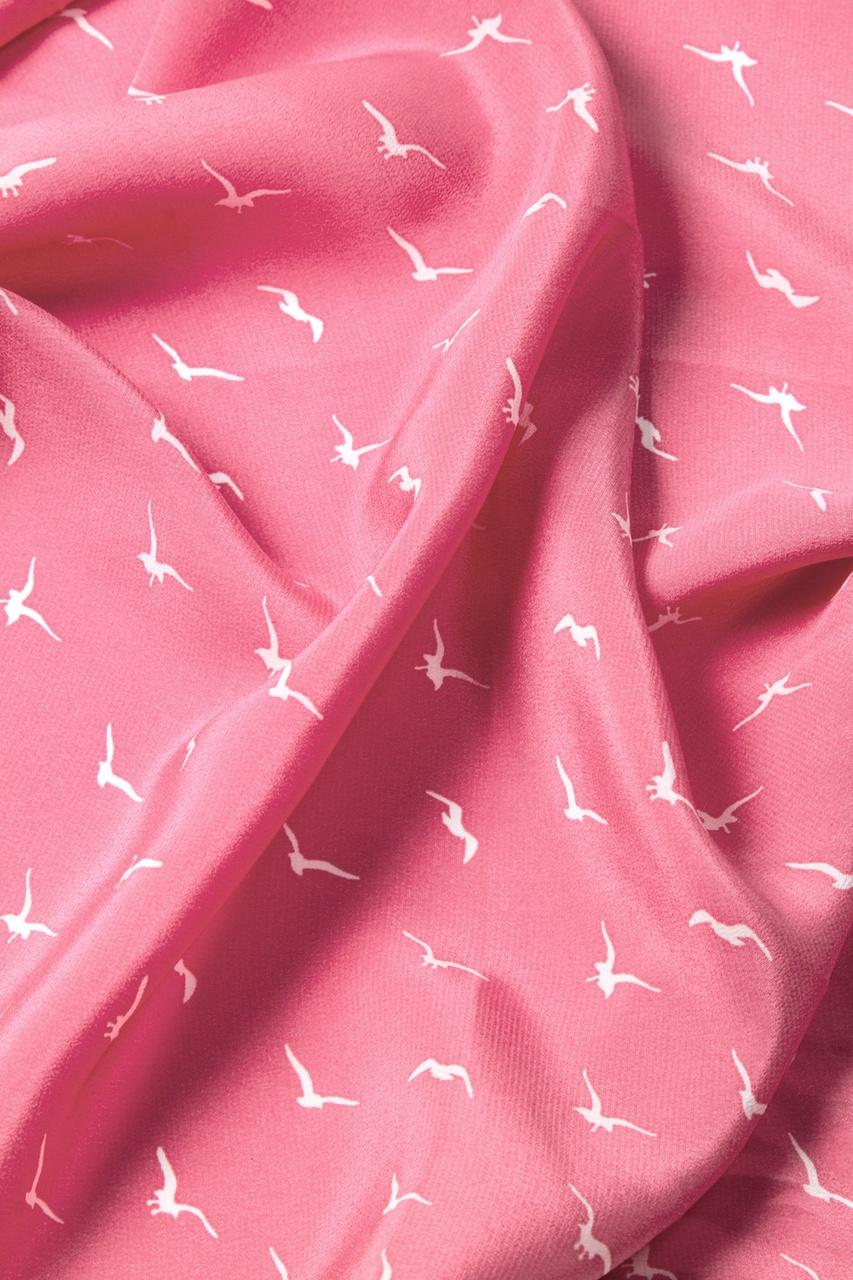 Alynn Seagull Silhouettes Pink Neckerchief
