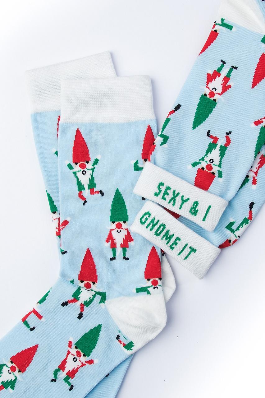 Alynn Sexy And I Gnome It Blue Women's Sock