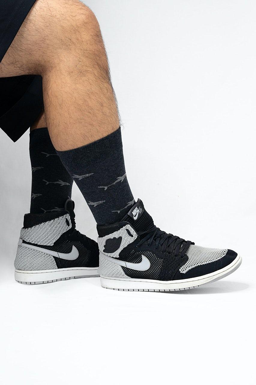 Alynn Shark Bait Charcoal Sock