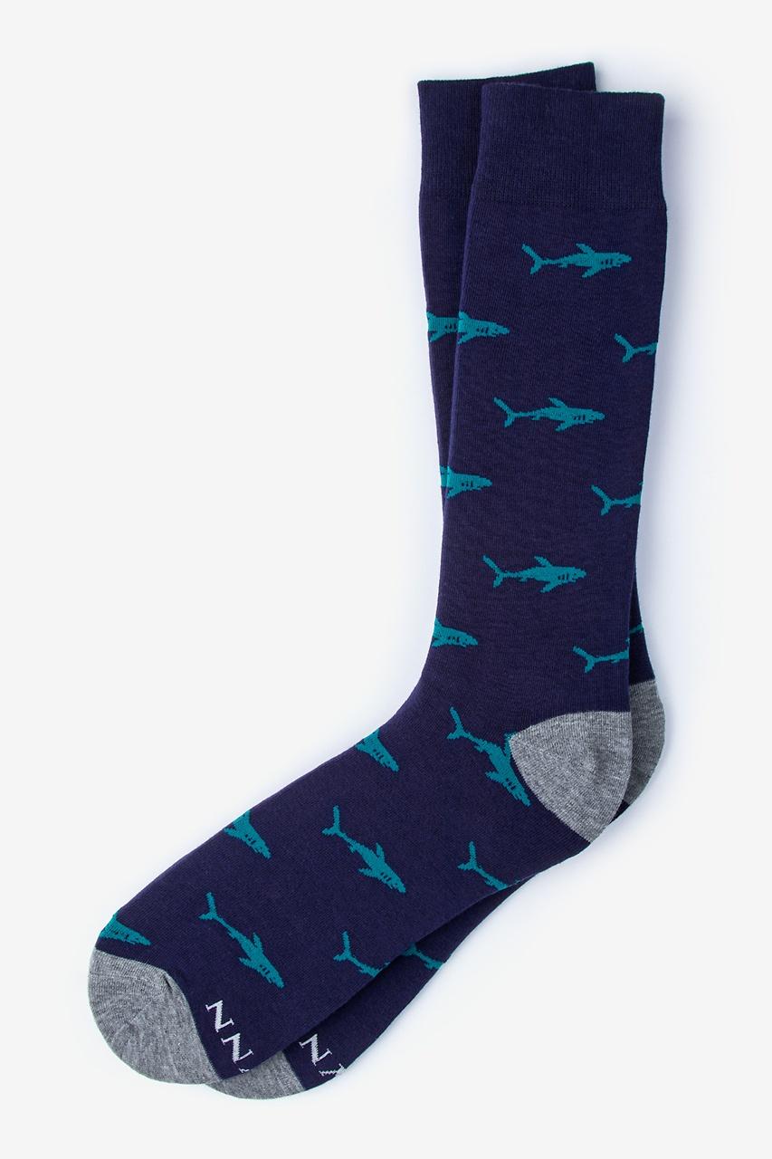 alynn Shark Bait Navy Blue Sock