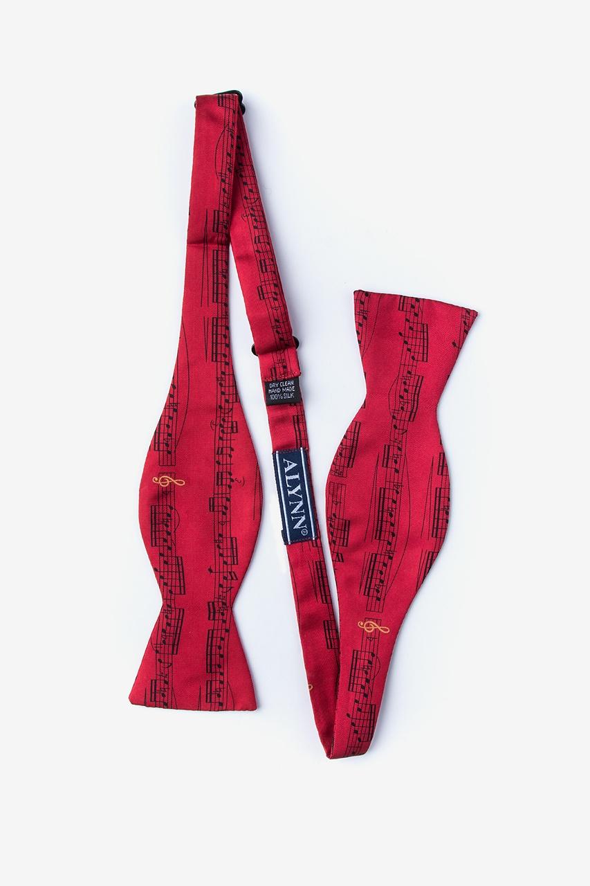 Alynn Sheet Music Red Self-Tie Bow Tie