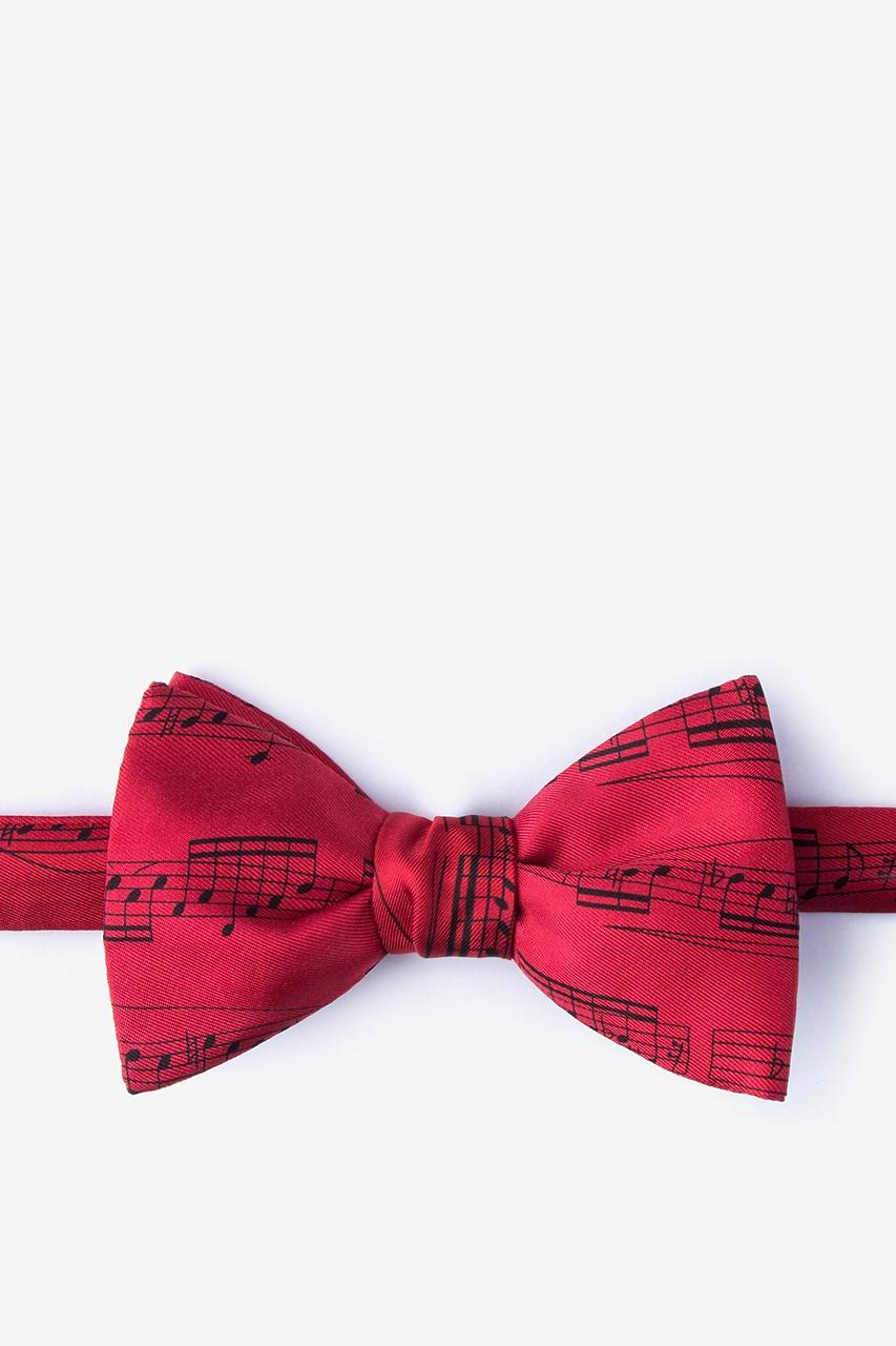 alynn Sheet Music red Self-Tie Bow Tie