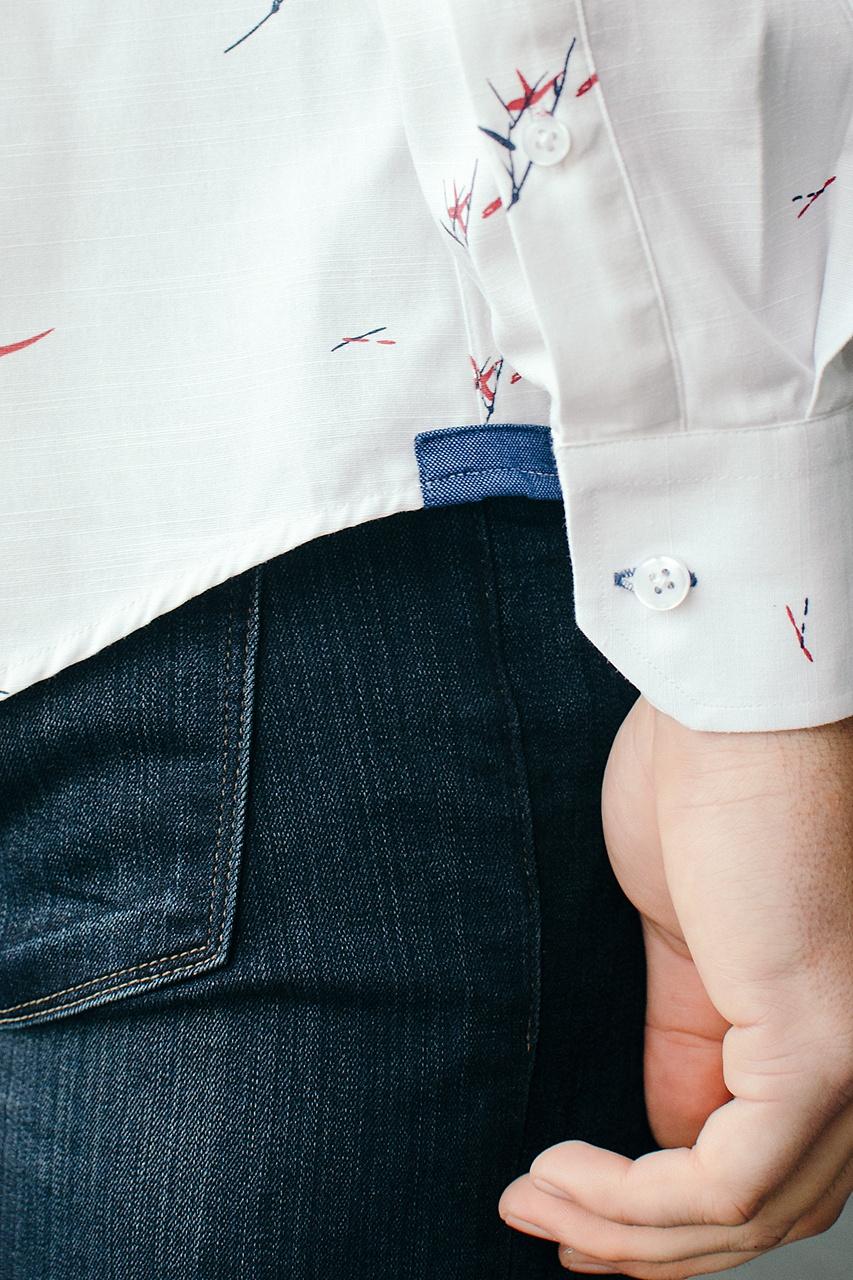 Alynn Sheldon White Casual Shirt