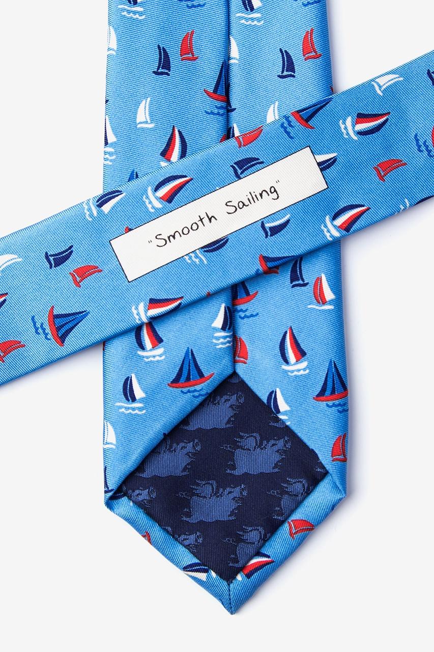 Alynn Smooth Sailing Blue 100% Silk Skinny Tie