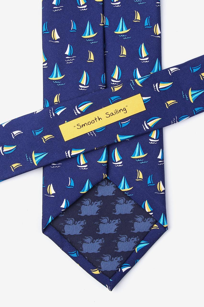 Alynn Smooth Sailing Navy Blue 100% Silk Tie