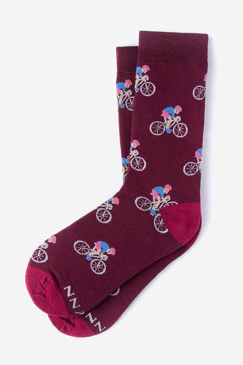 alynn Spin Cycle Bicycle Race maroon Women's Sock