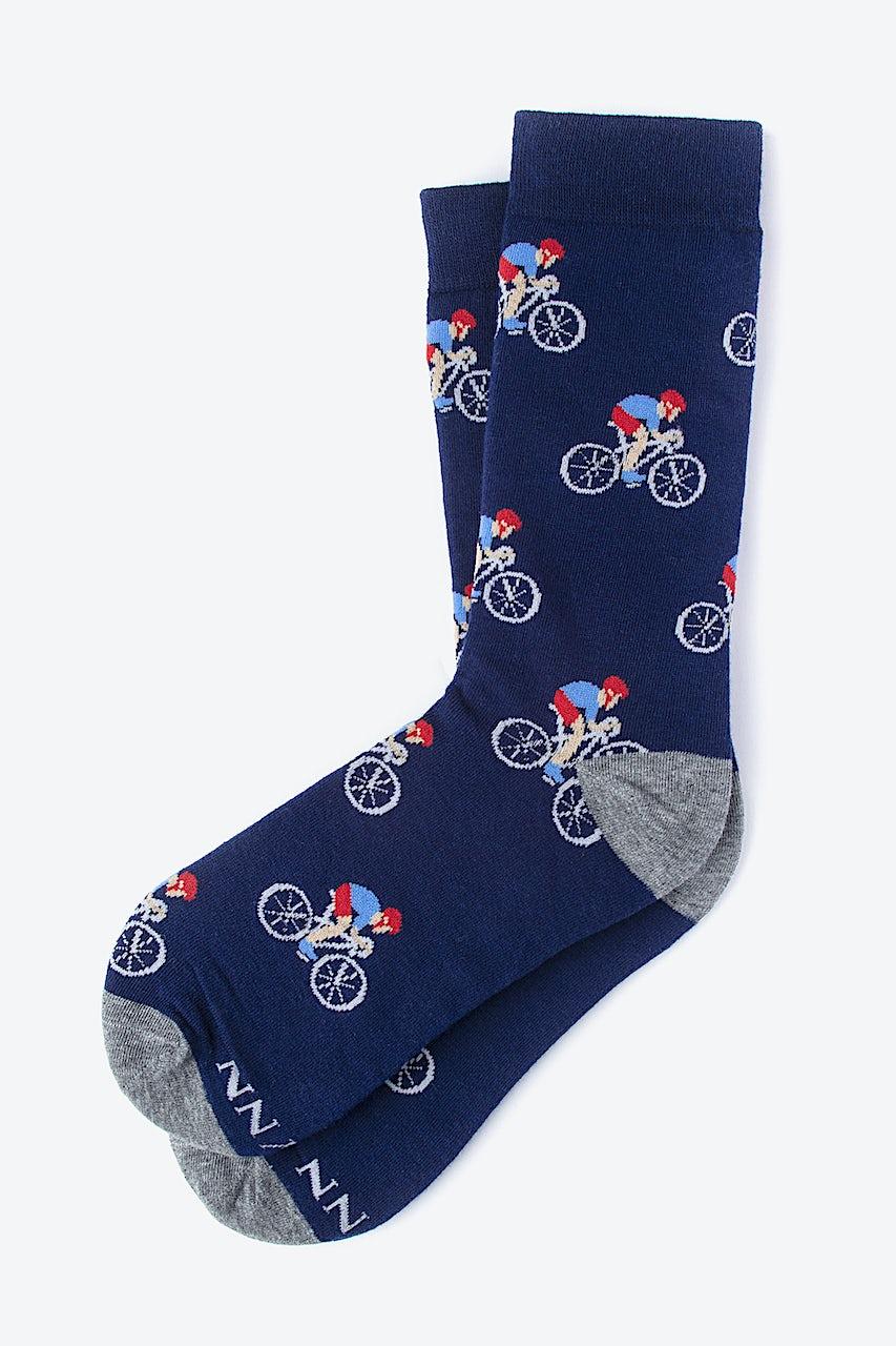 Alynn Spin Cycle Navy Blue His & Hers Socks
