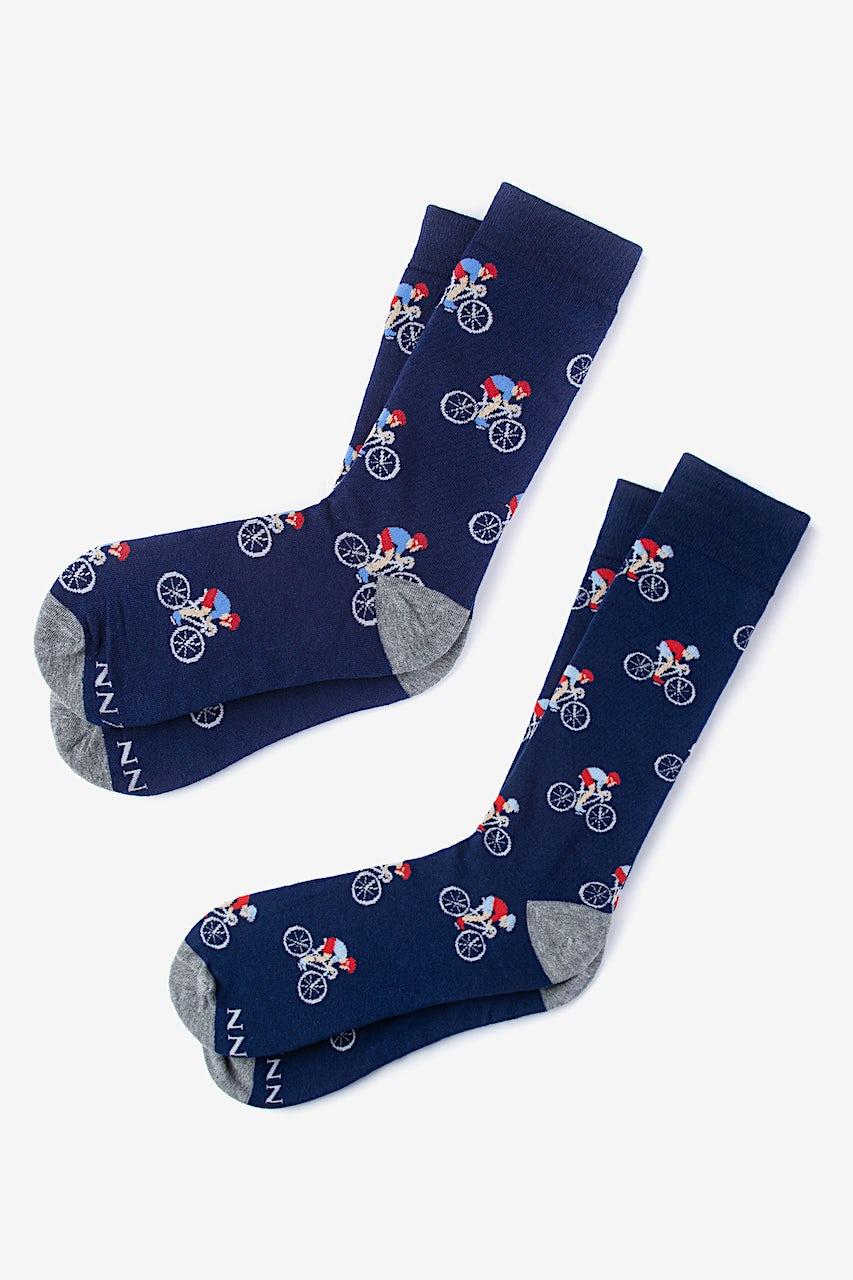 alynn Spin Cycle Navy Blue His & Hers Socks