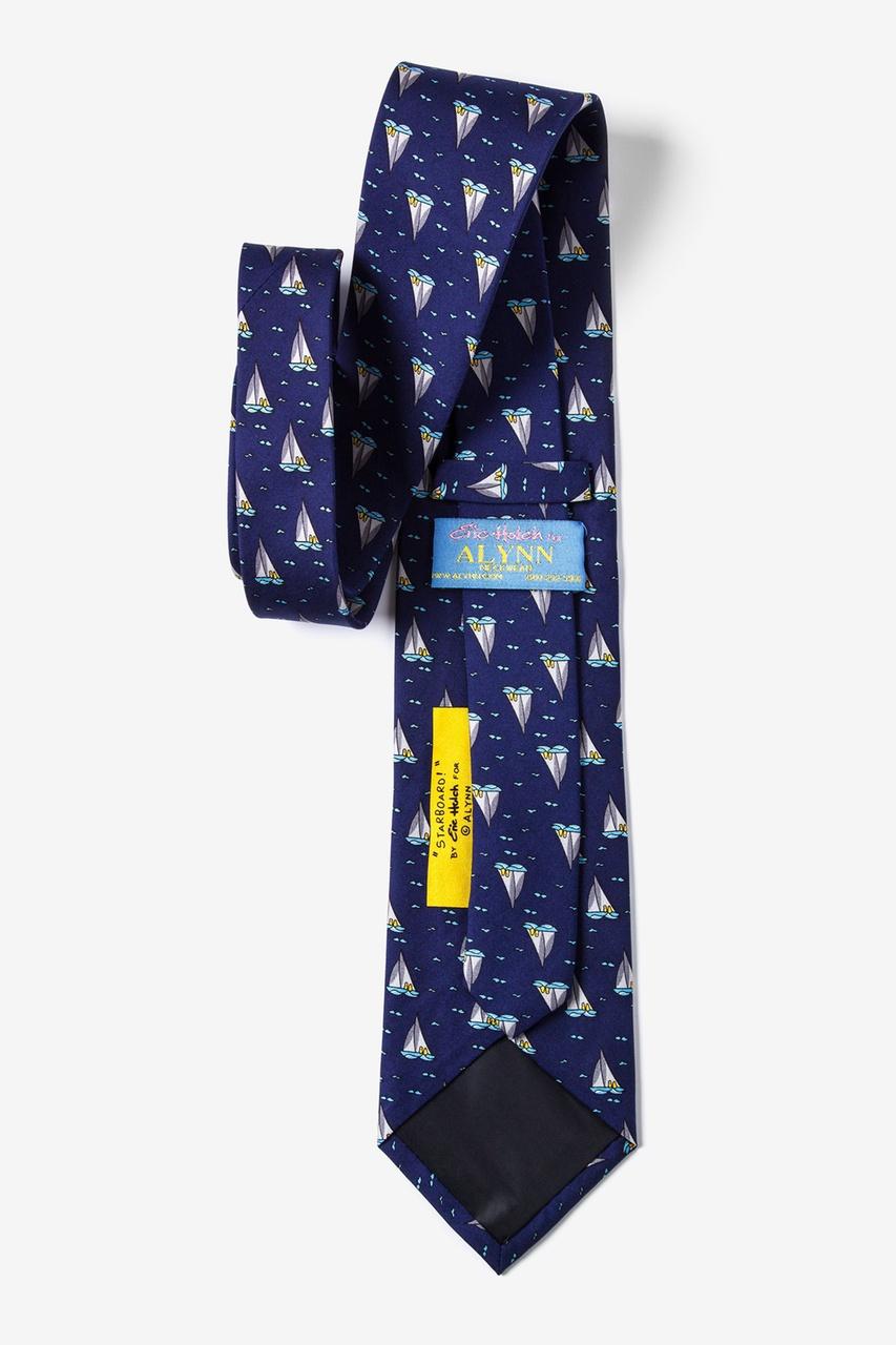 Alynn Starboard Navy Blue 100% Silk Tie