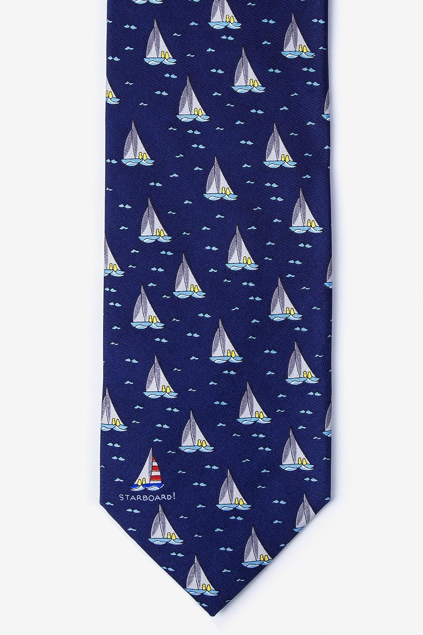 alynn Starboard Navy Blue 100% silk Tie