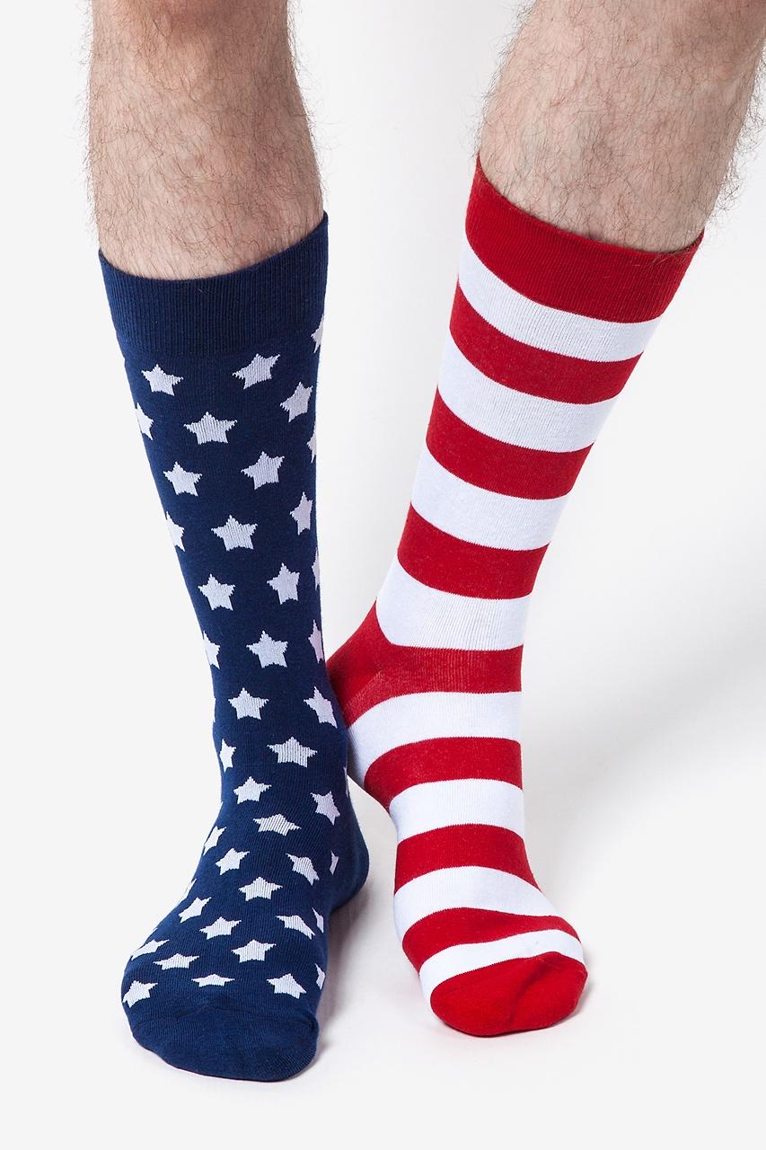 Alynn Stars & Stripes Red Sock