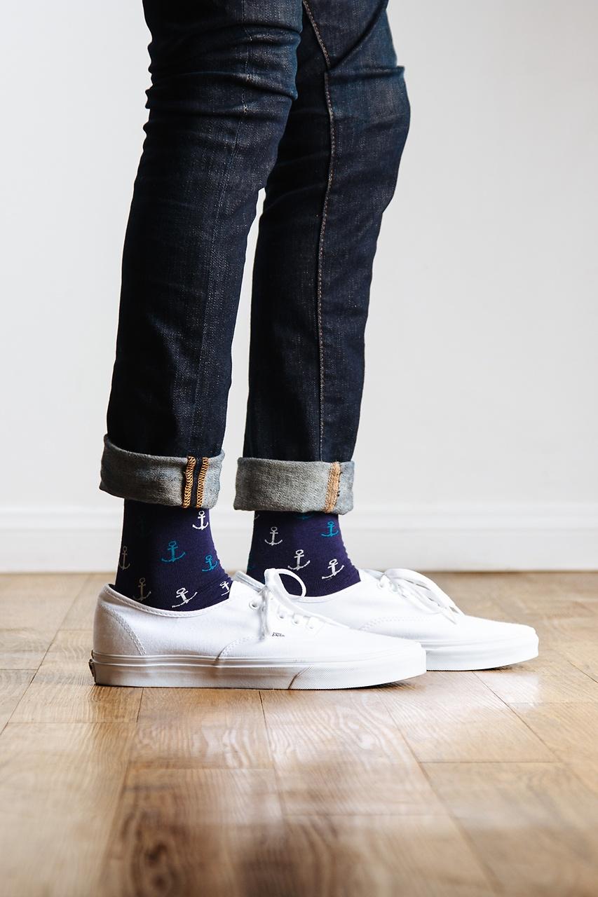 Alynn Stay Anchored Dark Navy Sock