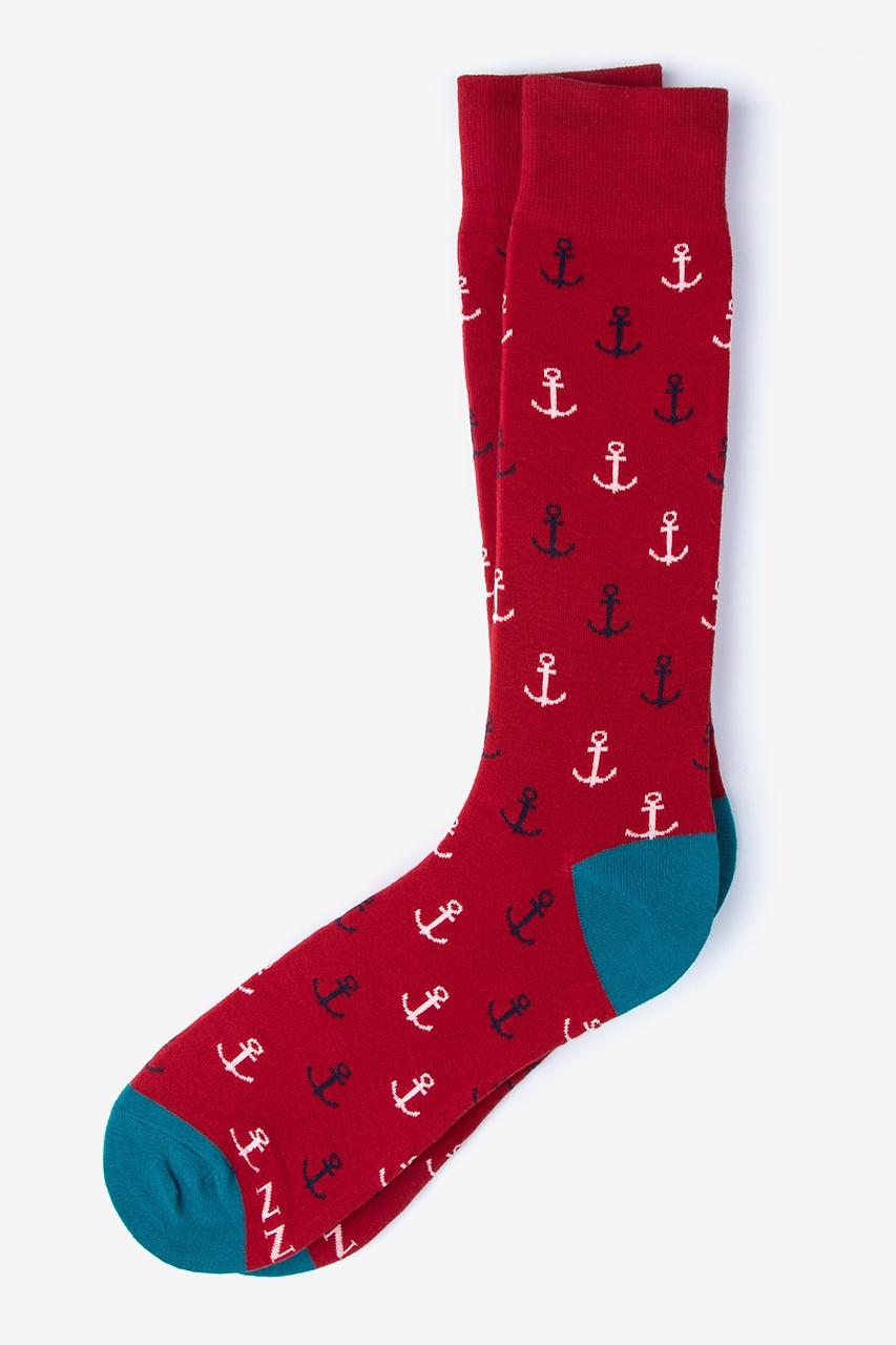 alynn Stay Anchored red Sock