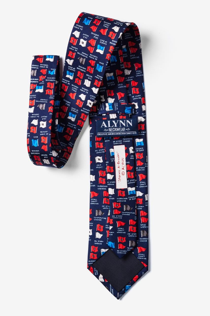 Alynn Storms A-Brewin' Navy Blue 100% Silk Tie